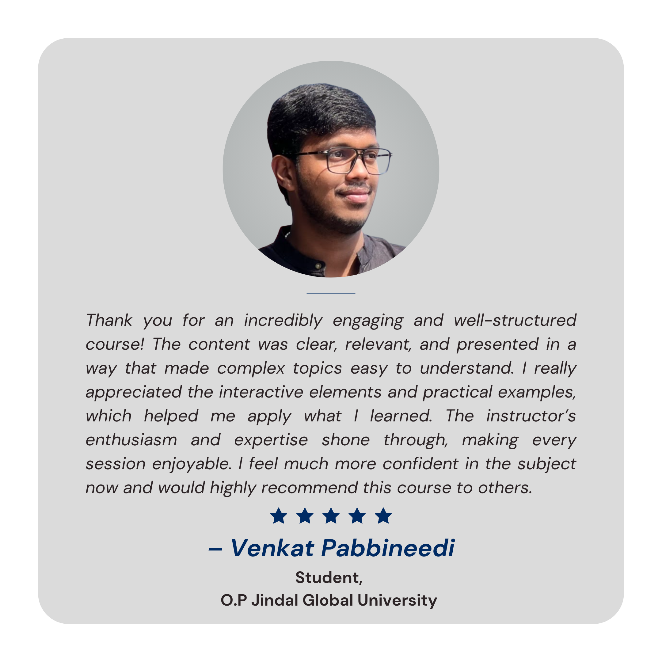 – Venkat Pabbineedi